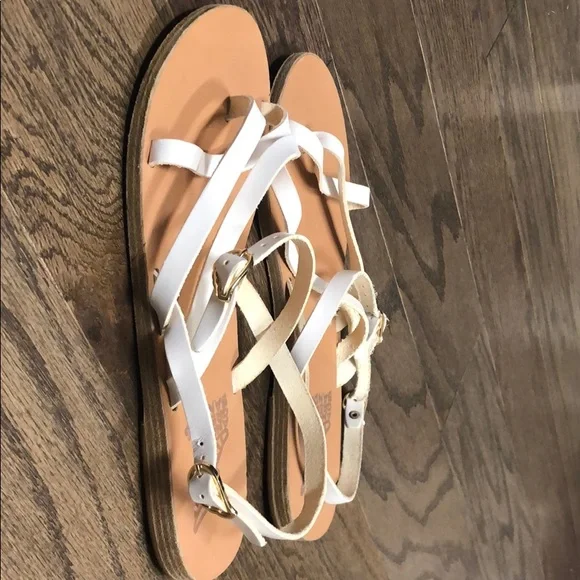 Ancient Greek Sandals White Strappy Sandals - Picture 2 of 3